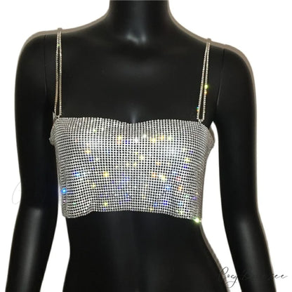 AVA Elegant RHINESTONE TOP Silver / S
