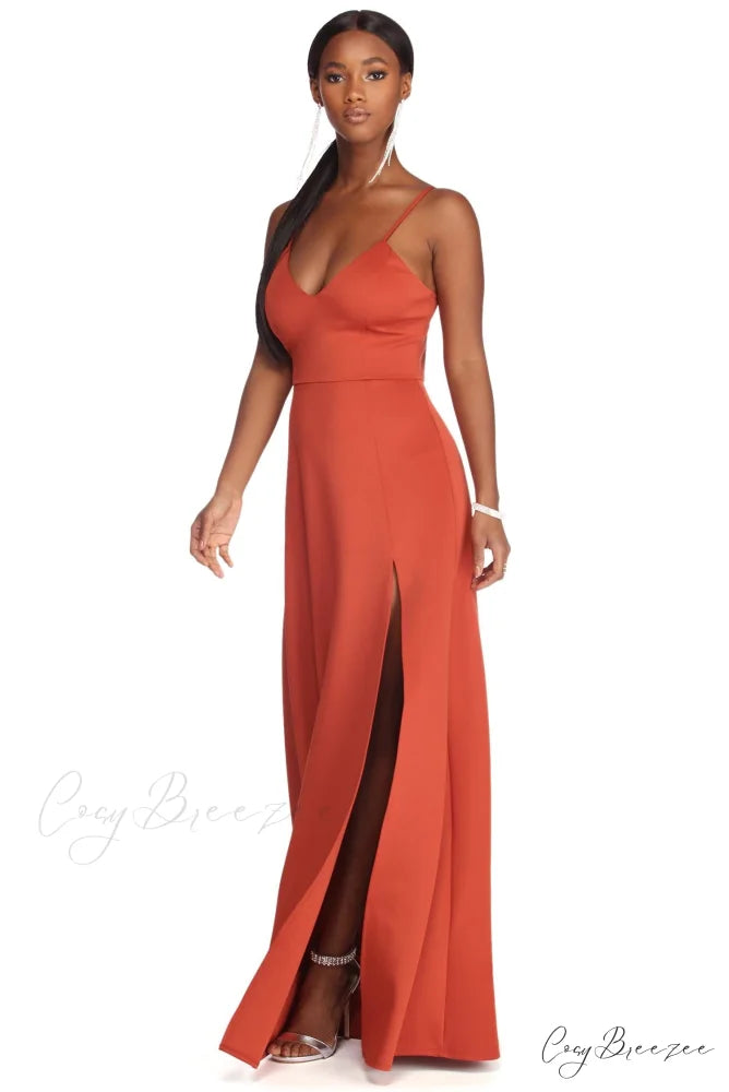 Avianna Formal Stylish High Slit Dress
