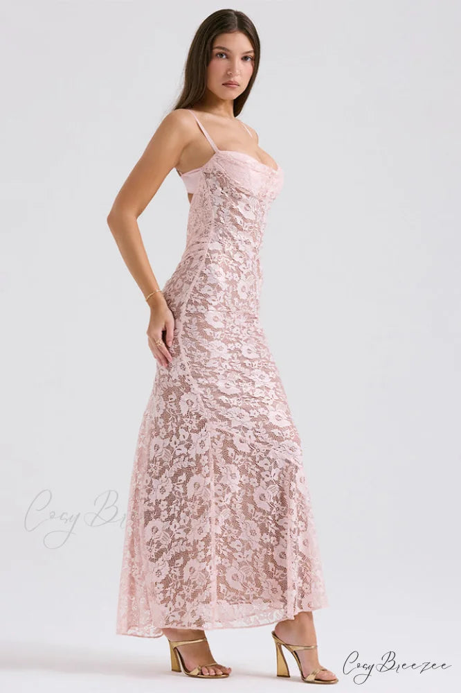 Azzurra Rose Stylish Lace Dress