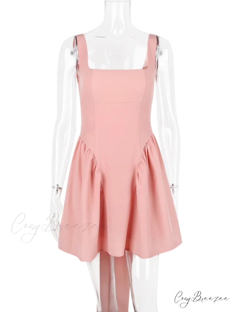 Backless Bow Stylish Mini Dress