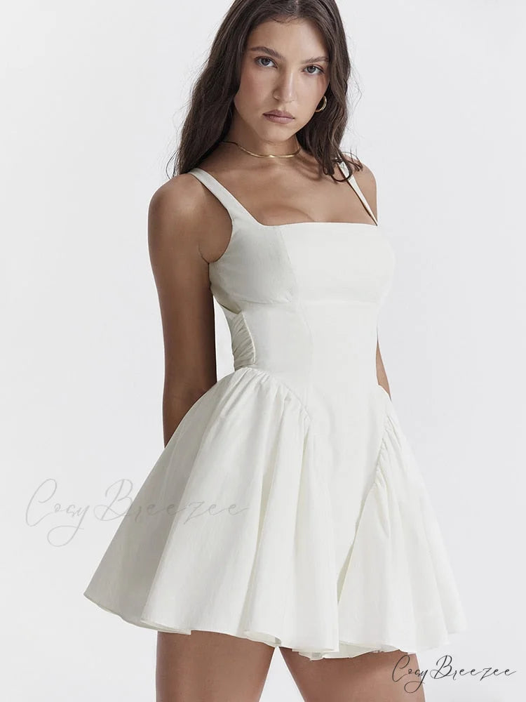 Backless Bow Stylish Mini Dress