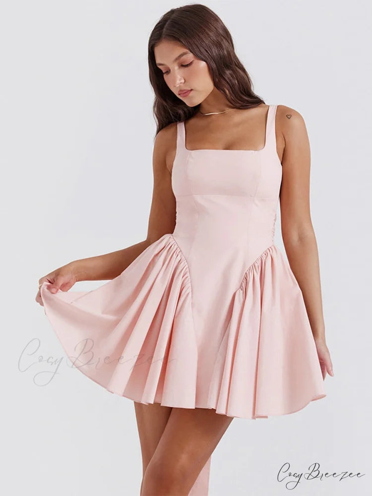 Backless Bow Stylish Mini Dress