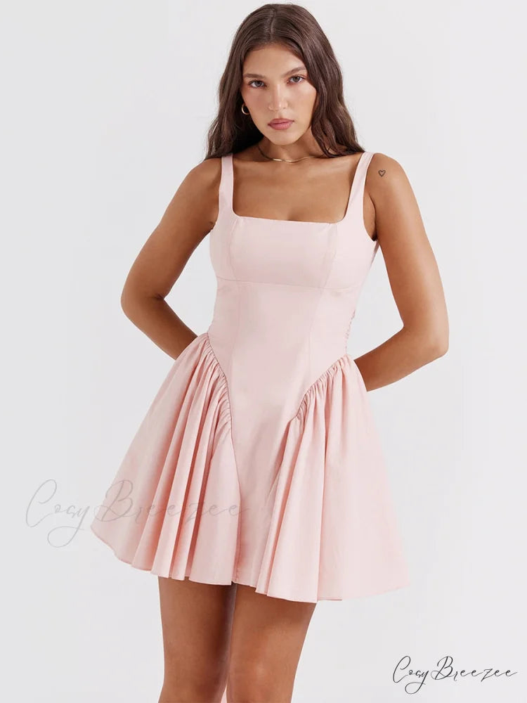 Backless Bow Stylish Mini Dress