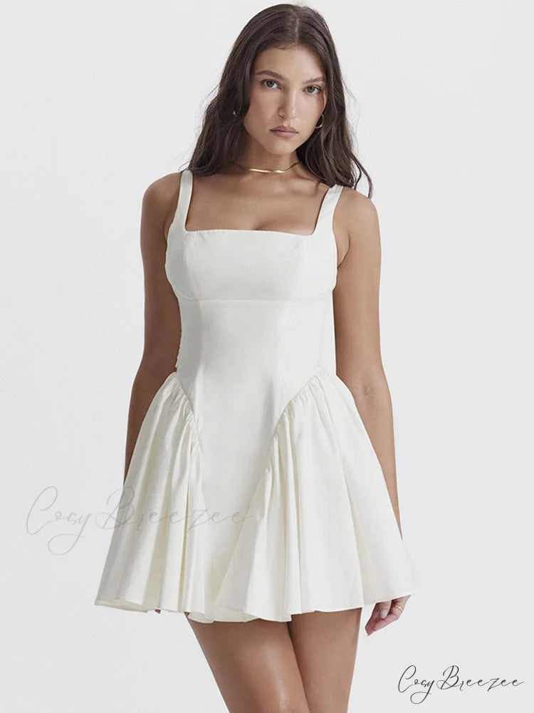 Backless Bow Stylish Mini Dress