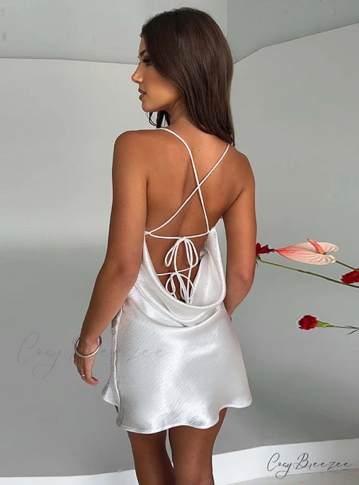 Backless Sexy Slim Dress S / Purple