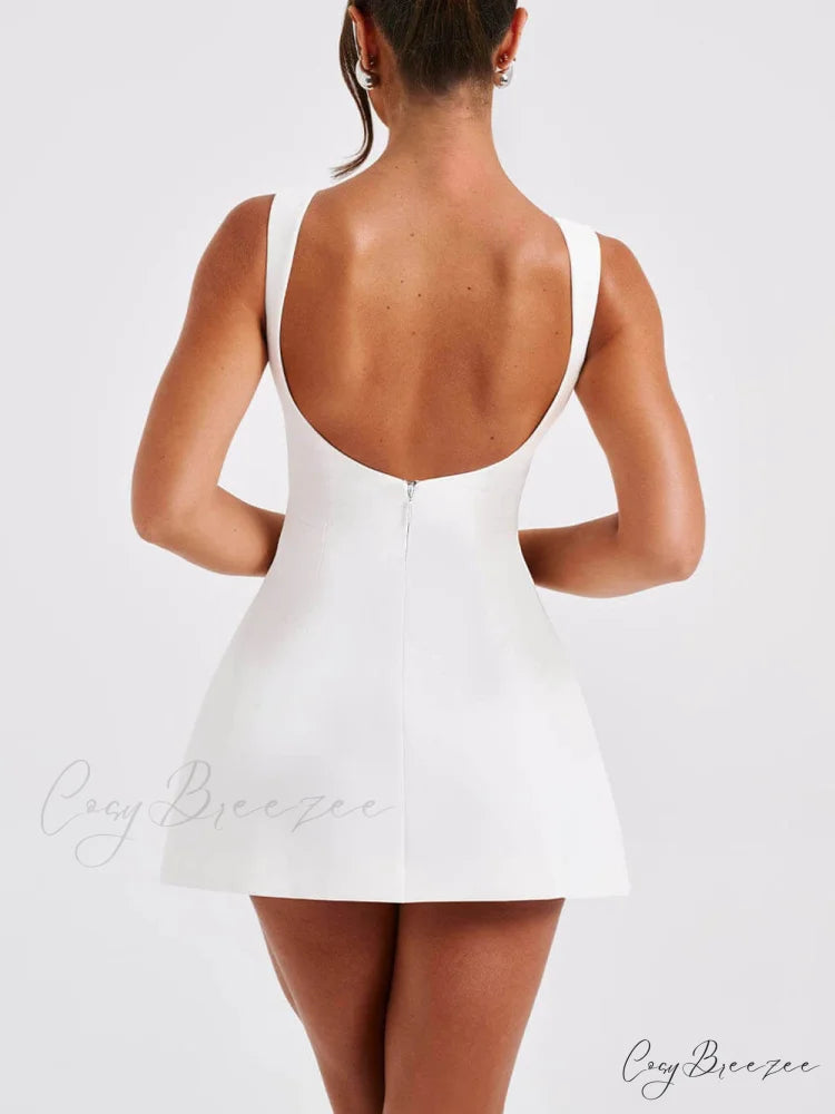 Backless Sleeveless Stylish Mini Dress