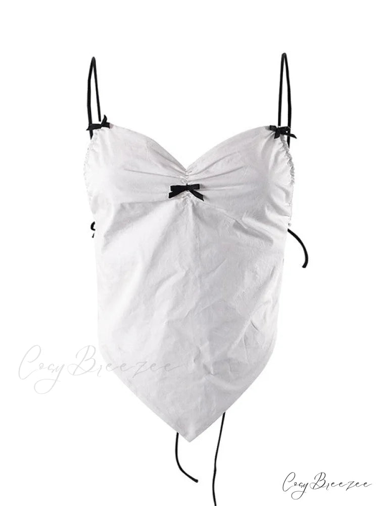 Backless V Neck Trendy Crop Cami Top