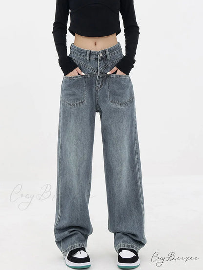 Baddie Baggy Wide Trendy Leg Boyfriend Jeans