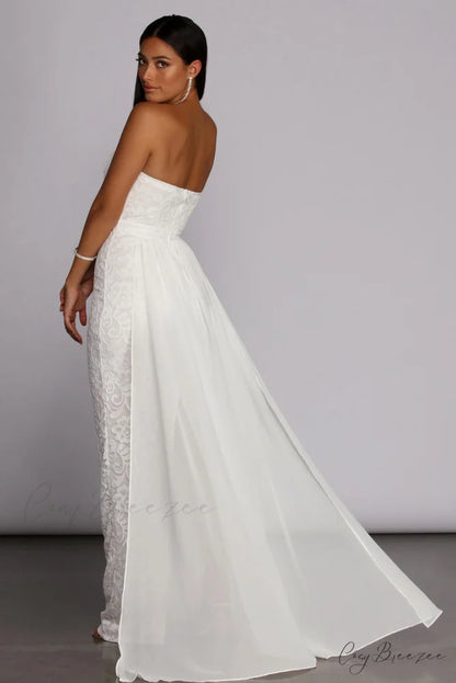 Bailey Strapless Stylish Lace Dress