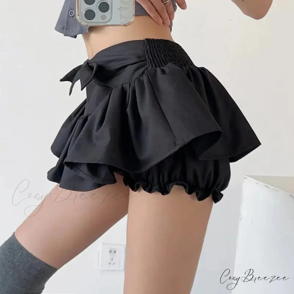 Ballet Ribbon Lolita Black Skirt skirts-250223