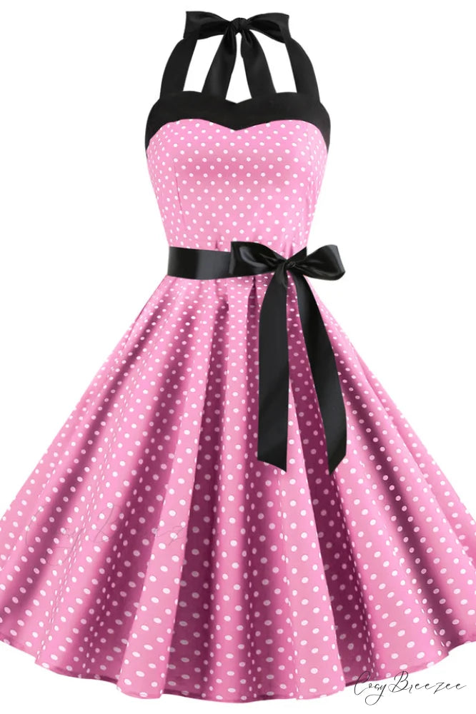 Barbie Movie Margot Charming Pink Plaid Check Dress S / 1#
