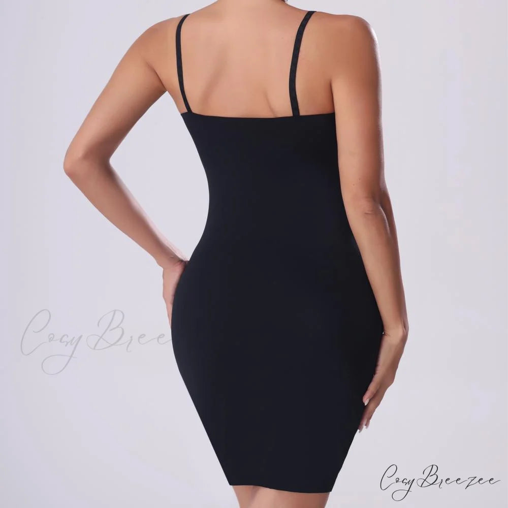 Basic Essential Ribbed Charming Knit Midi Dress