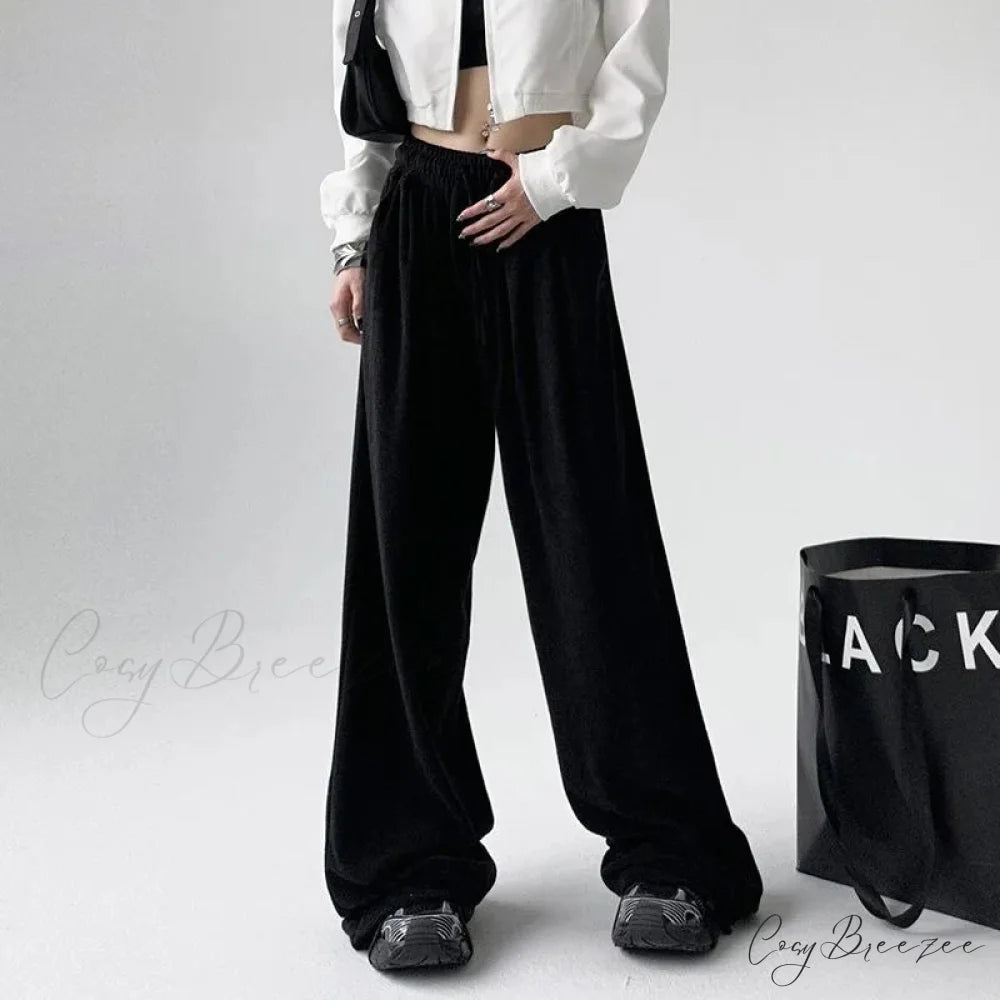 Basic Grey Knit Jogger Pants pants-241228