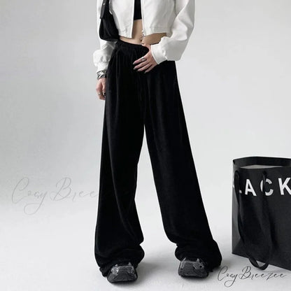 Basic Grey Knit Jogger Pants pants-241228