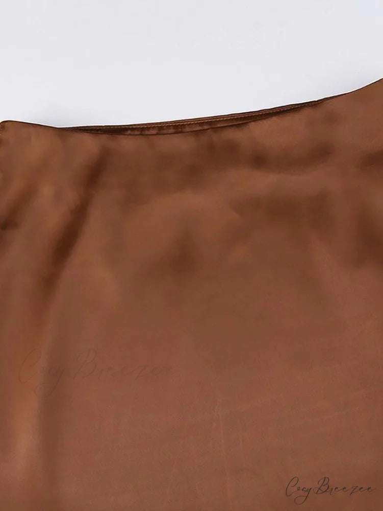 Basic Long Graceful Sleeve Button Blouse