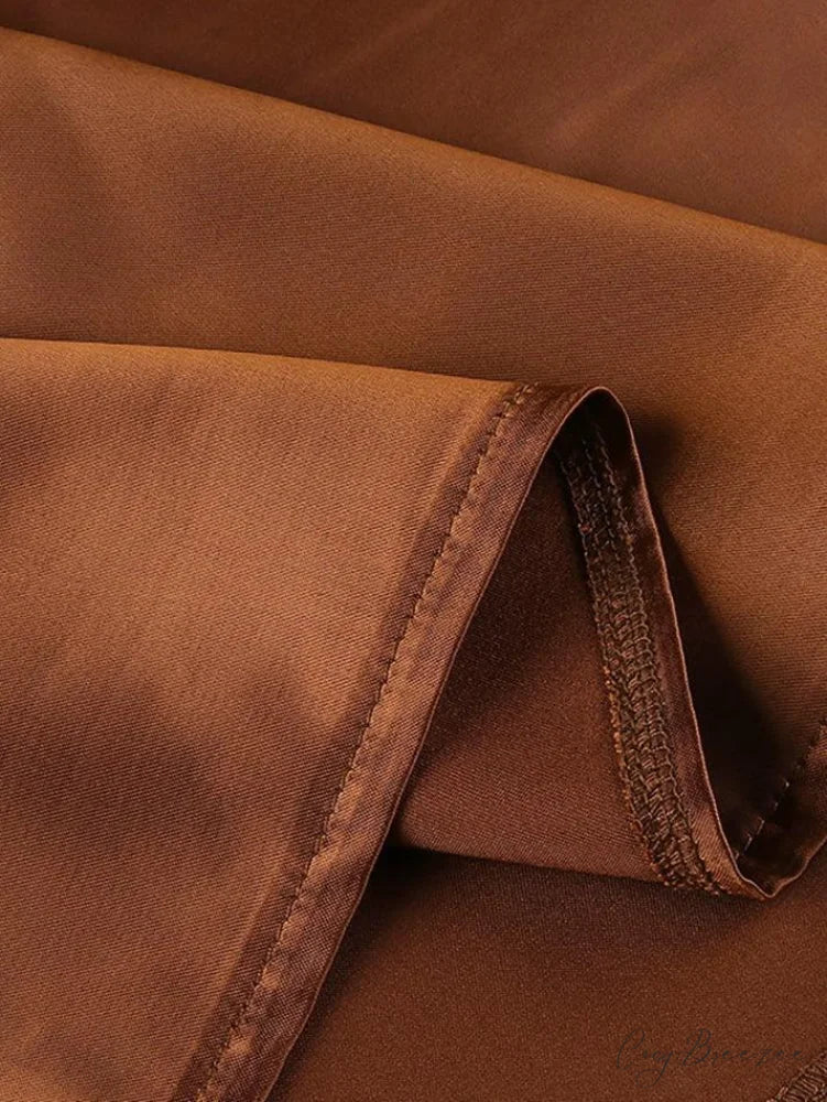 Basic Long Graceful Sleeve Button Blouse