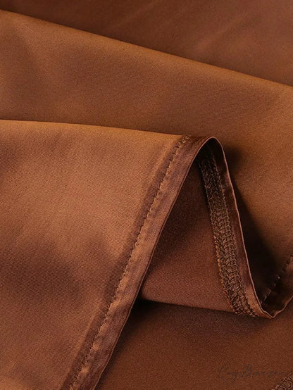 Basic Long Graceful Sleeve Button Blouse