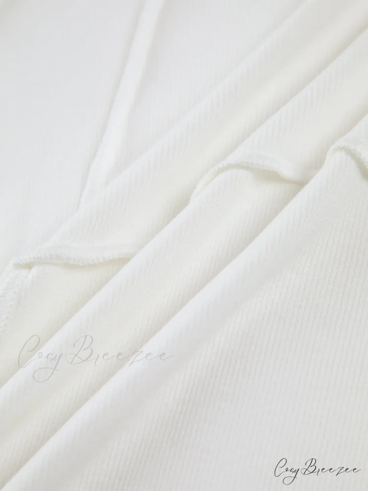 Basic Piping Graceful Long Sleeve Top