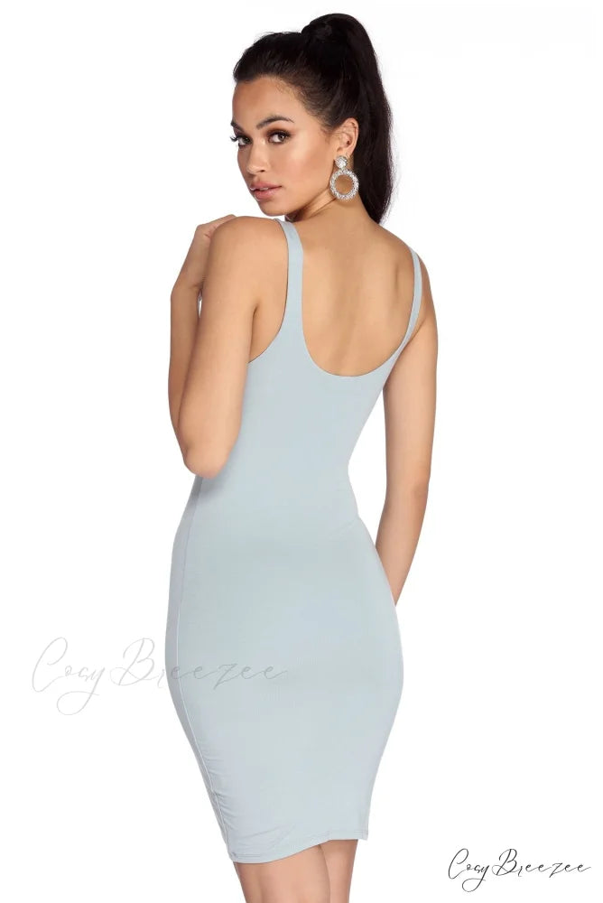 Basic Scoop Stylish Mini Dress