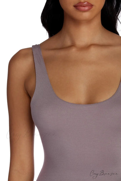 Basic Scoop Stylish Mini Dress