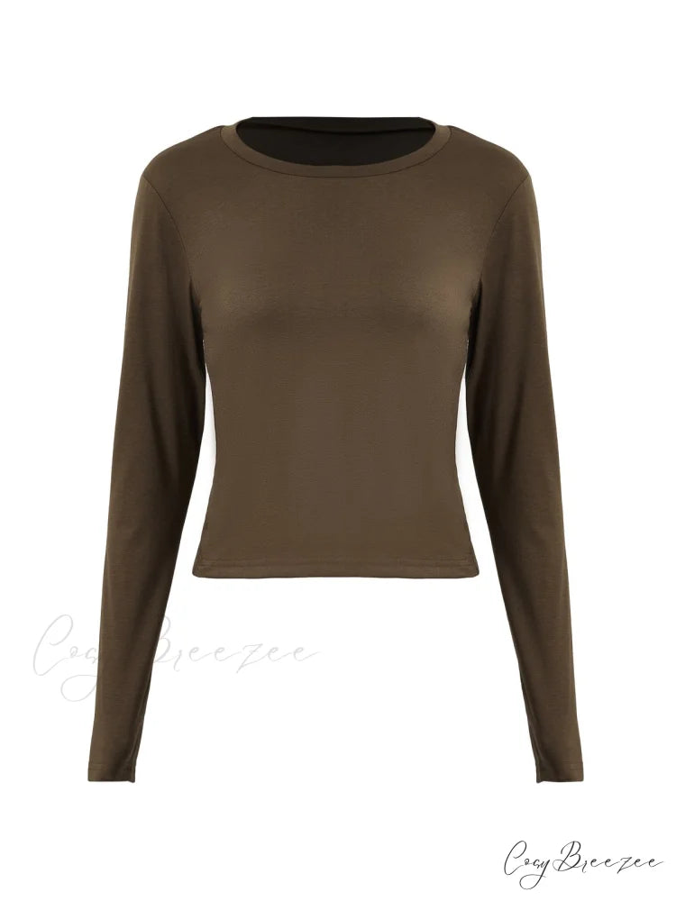 Basic Solid Graceful Crop Top