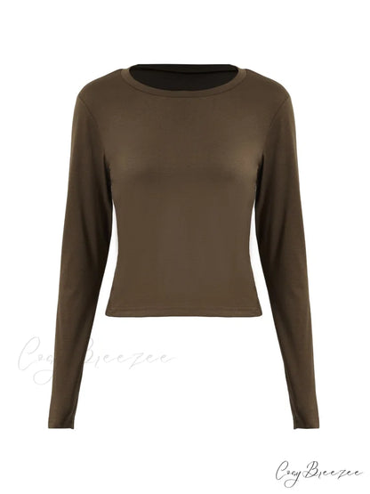 Basic Solid Graceful Crop Top