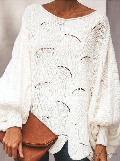 Bat Wing Graceful Sequin Dress White / S