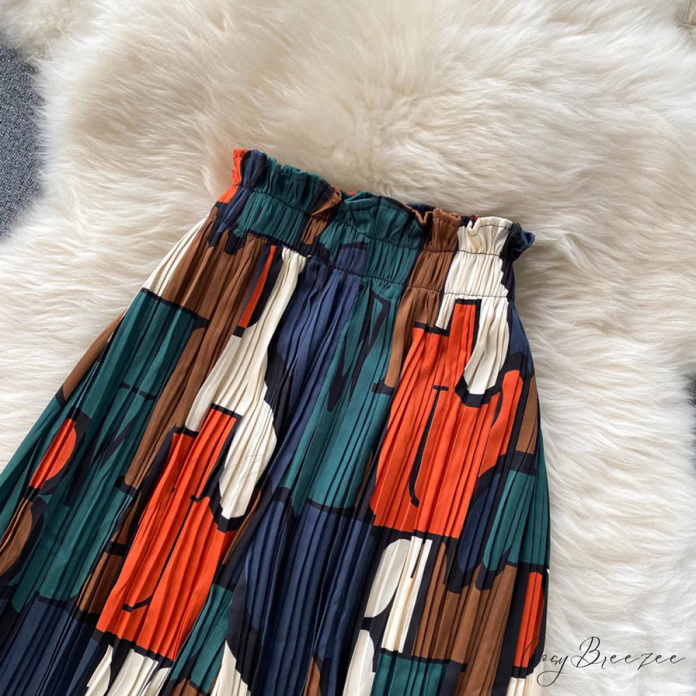 Batwing Retro Blouse Arm Casual Women’s Design Waist Spring High Set + Pants
