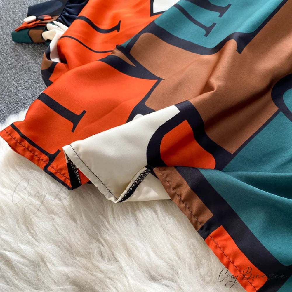 Batwing Retro Blouse Arm Casual Women’s Design Waist Spring High Set + Pants