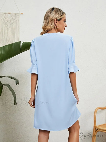 Beach Loose Ladies Elegant Modern Plus Size Midi Dress