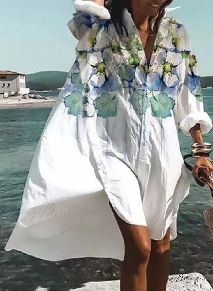 Beach Shirt - Kelly Green blue / S