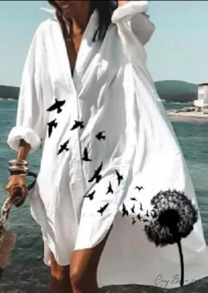 Beach Shirt - Kelly White / S