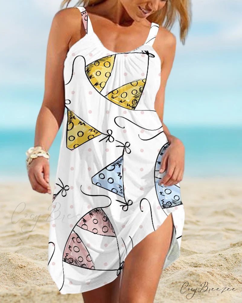 Beach sundress with print