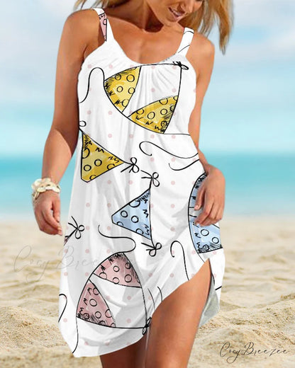 Beach sundress with print
