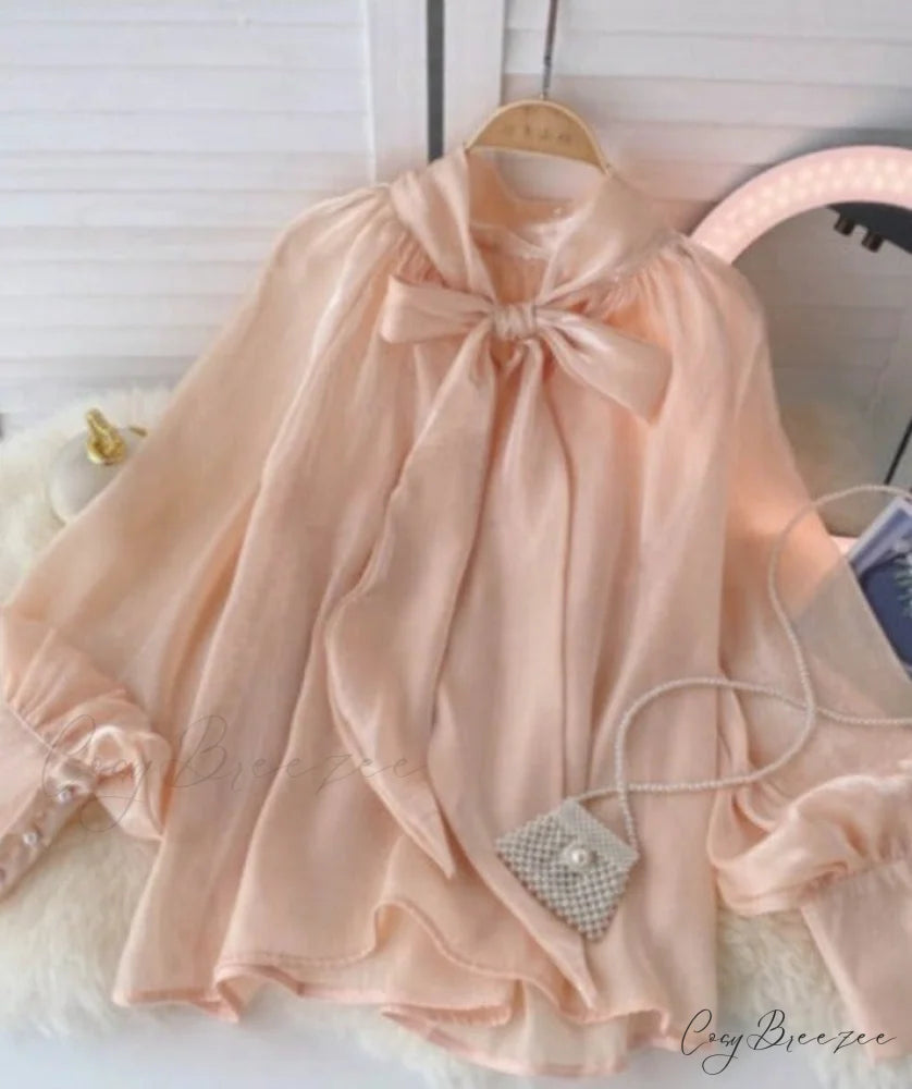 Beatrice Blouse Peach / One Size