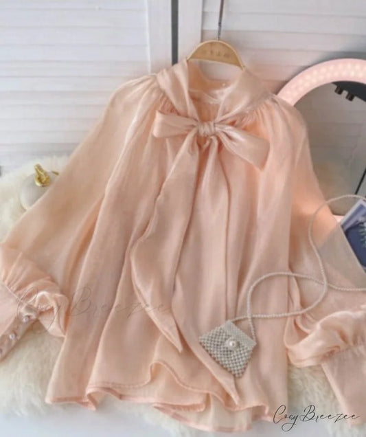 Beatrice Blouse Peach / One Size