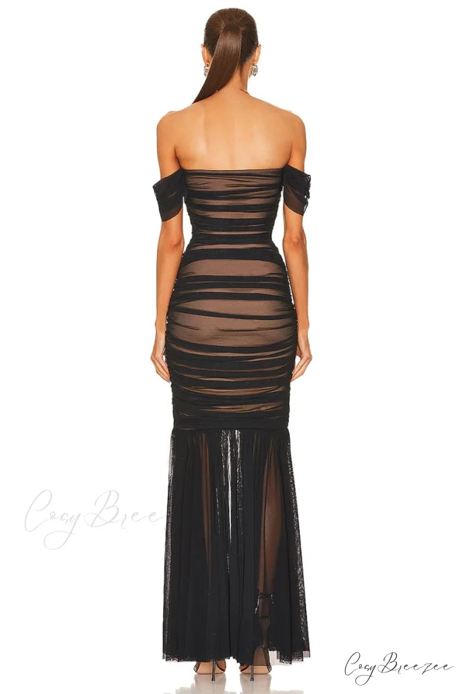 Beautiful Evening Graceful Strapless Maxi Dress