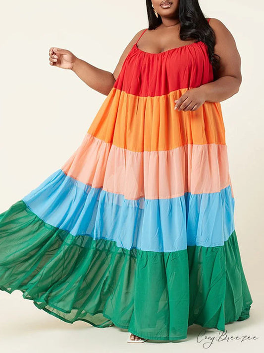 Bejeweled Spaghetti Graceful Strap Tops Multicolor / L