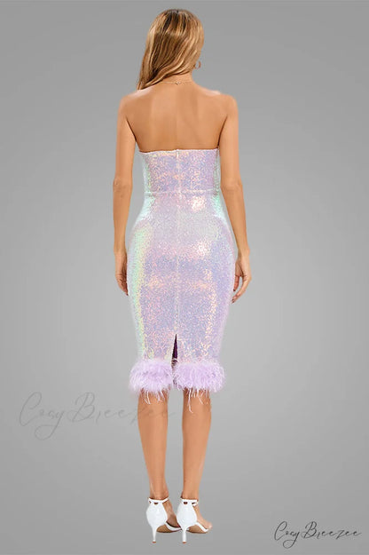 Bella Bandeau Stylish Midi Dress