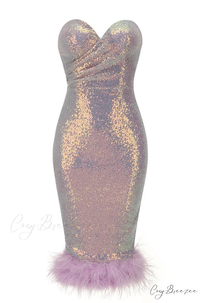 Bella Bandeau Stylish Midi Dress S