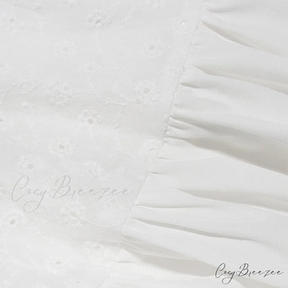 Belle White Stylish Midi Dress
