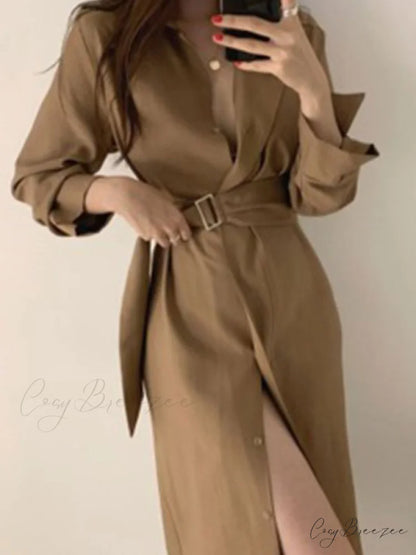 Belted Design Graceful Cargo Mini Skirt Caramel / ONE SIZE
