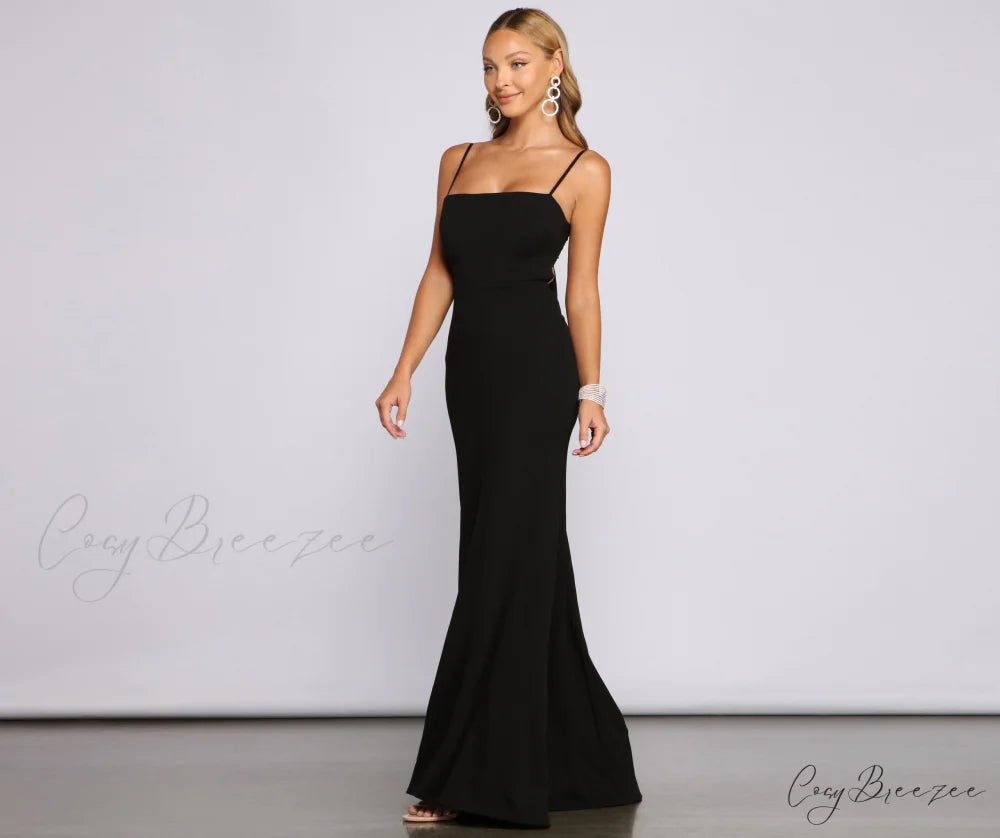 Bette Formal Open Charming Back Crepe Dress
