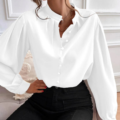 Blouse Button Bishop Up with Arm Detail