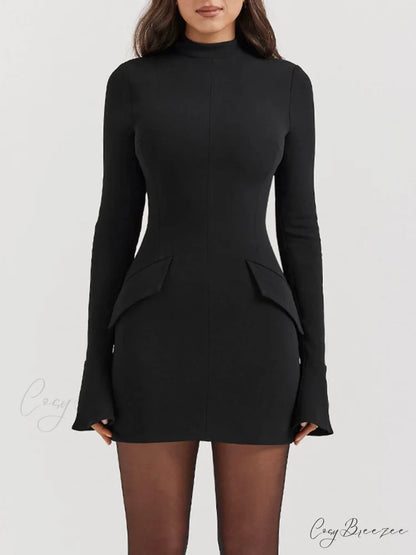 Black Elegant Mini Dress