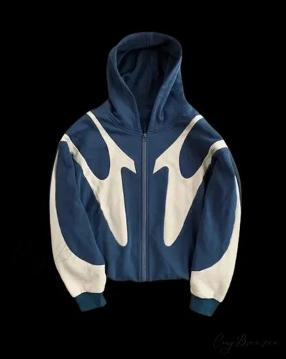 Black Retro Demon Slayer Hoodie nevy / S hoodies-241228