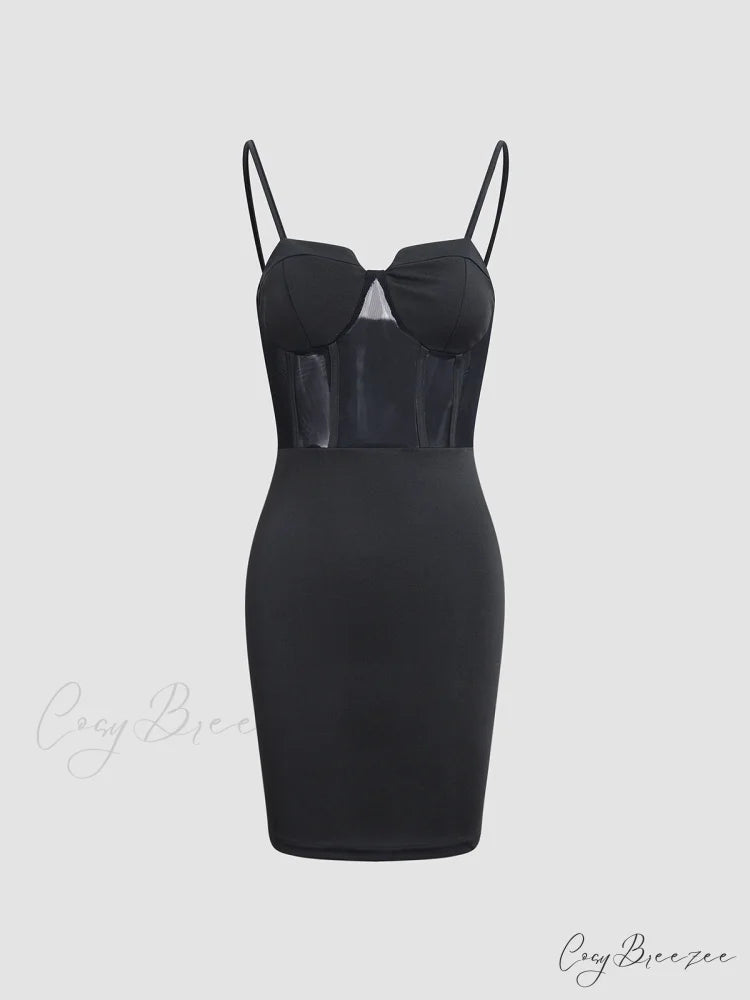 Bodycon Mesh Graceful Corset Short Dress