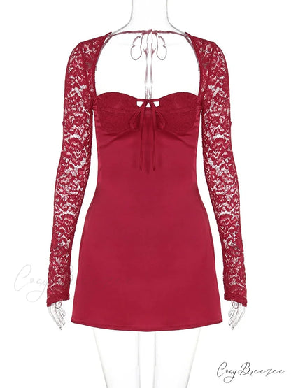 Bodycon Red Long Sleeve Party Club Evening Streetwear Wholesale Items Christmas Party Dress