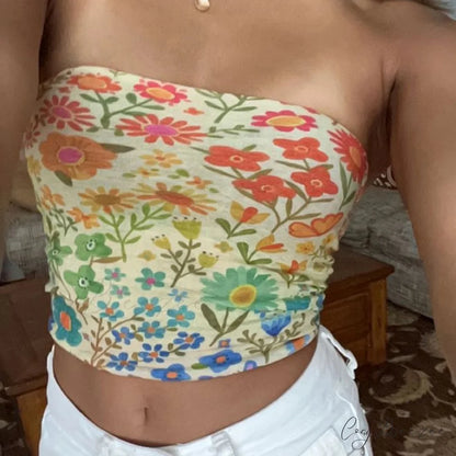 Boho Bandeau Off-Shoulder Preppy Tube Crop Top croptop-250126