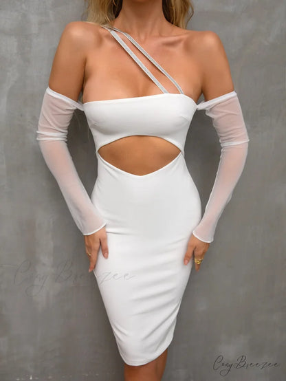 Boning Solid Halter Trendy Tie Satin Dress